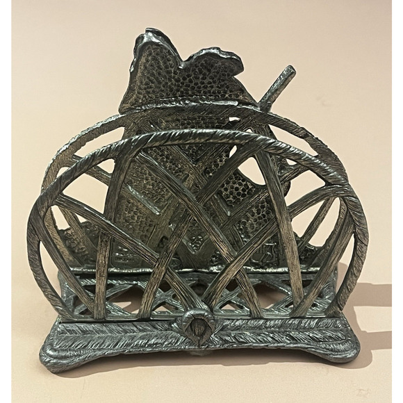 METZKE Pewter | Golf Clubs Bag | Letter/Napkin Holder | 3 1/2" Tall | VTG | EUC - Picture 3 of 4